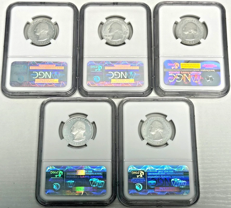 2012 S Proof Silver Proof Quarter Set NGC PF70 Ultra Cameo National Parks ER🔥! - Image 2 of 4