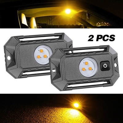 2PCS For Can Am Maverick X3 Max R 2017-2025 Amber Roll Bar Mount LED Dome Light