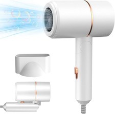Hair Dryer Travel, Foldable Hair Dryer, Ionic Hairdryer Lightweight with 2 Heat