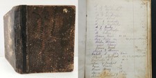 1876 antique LEDGER frankfort hill herkimer ny JOHN M ALVORD farm mill groceries