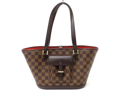 Louis Vuitton Damier Manosque PM Canvas Hand Tote Bag N51121 Used Japan - Picture 1 of 15