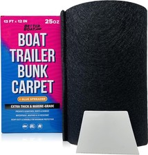 Boat Trailer Bunk Carpet, Black Marine Carpet, Replacement for Trailer Bunk Boar