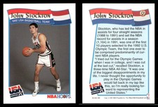 1991 Hoops McDonald's John Stockton #60 HOF USA Dream Team NBA Basketball Card