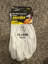 Tillman 1415 Unlined  Top Grain Goatskin Drivers Gloves, Large