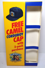 NOS Joe Camel Cigarette Corduroy Blue Hat Snapback Cap Smooth Character MIB 1990