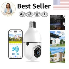 Smart WiFi Light Bulb Security Camera with 360 Motion Detection Alexa Support