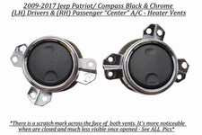 20092017 Jeep Compass Patriot Center Dash Ac Vents Pair Lh Rh Black Chrome Oem