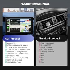 Autoradio 1 Din Bluetooth con CarPlay & Android Auto 10.1 Pollici Girevole - Miniatura 4