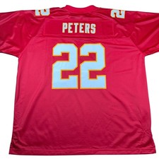NFL Pro Line Marcus Peters Jersey Mens 2XL Red Chiefs 22 Football Gameday