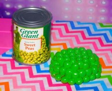 RARE Green Giant Canned of Peas with Sweet Peas Faux Food Realistic play food
