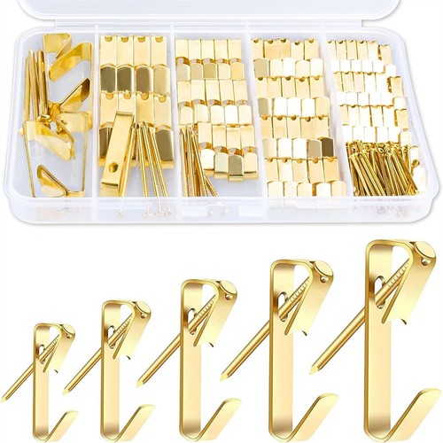 120 pcs Picture Hangers Hooks Heavy Duty Photo Frame Hanging Kit With Nails Home - Picture 11 of 14