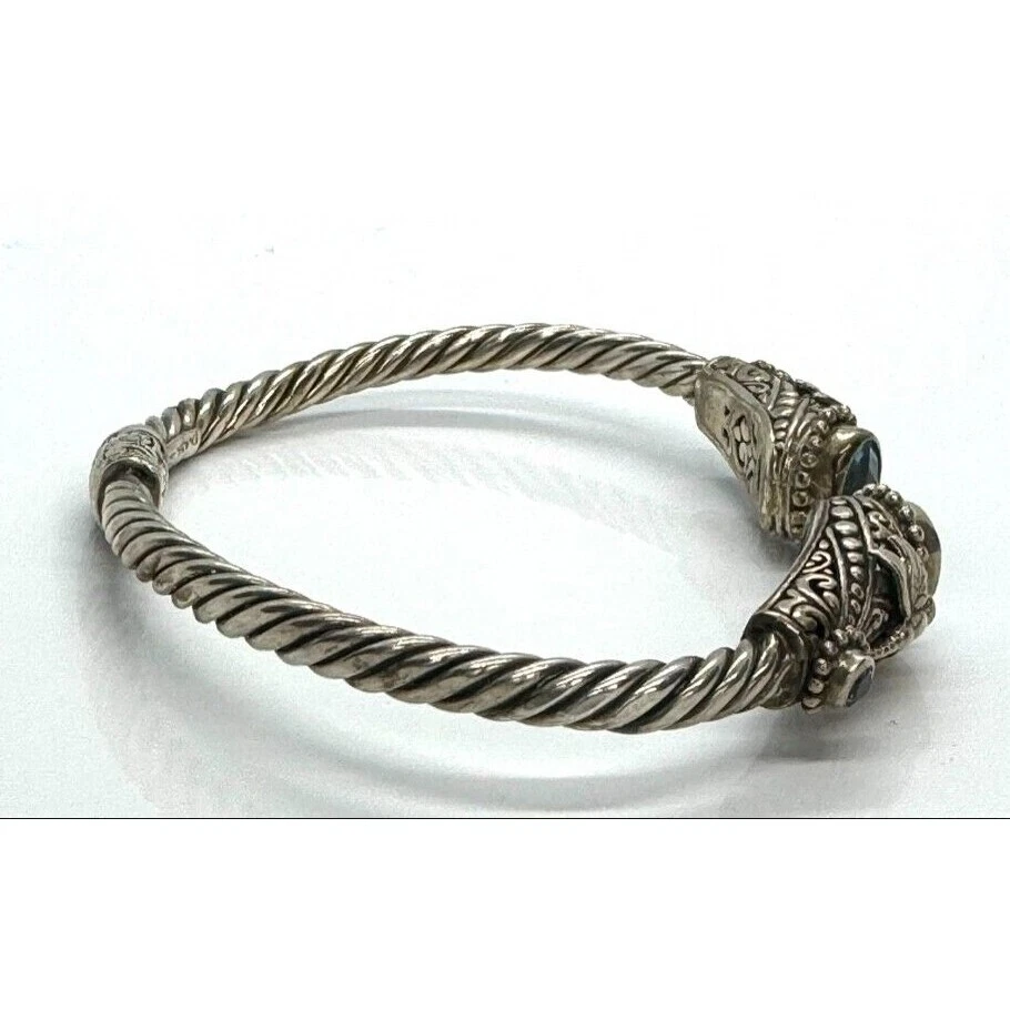 PULSERA SARDA PLATA ESTERLINA 925 Y TOPACIO DISEÑO LIBÉLULA CIELO Foto 2 de 4