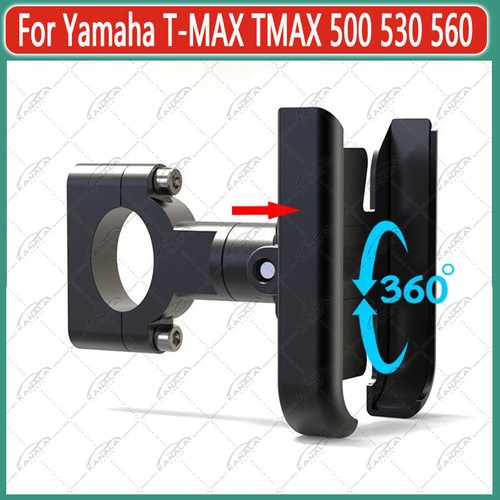 Motorcycle CNC Mobile Phone Holder GPS Stand Bracket For Yamaha TMAX 500 530 560 - Imagen 6 de 8