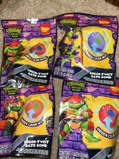 SET OF 4 TMNT TEENAGE MUTANT NINJA TURTLES MAYHEM COLOR TWIST BATH BOMBS NEW