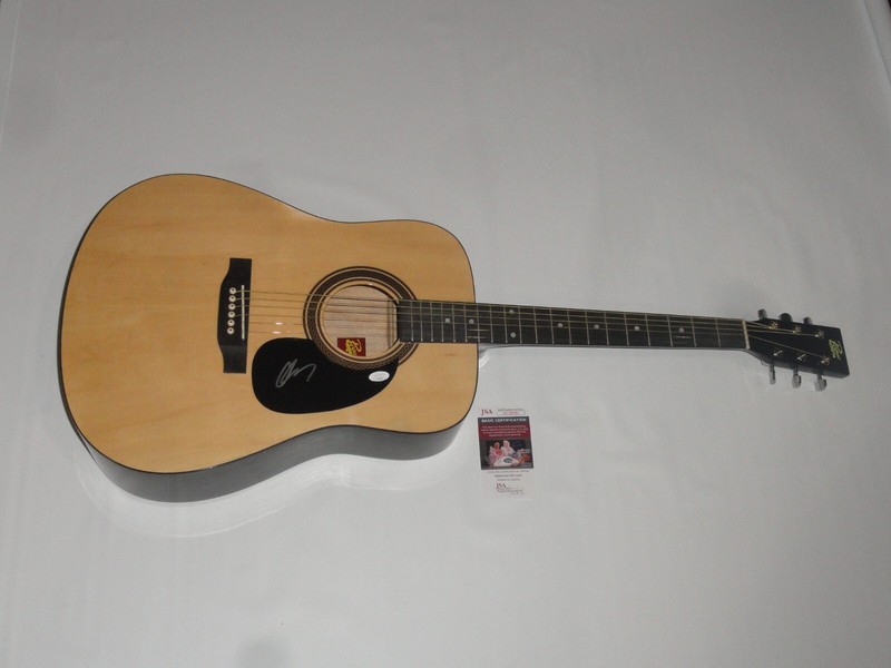 CHRIS YOUNG SIGNED NATURAL ACOUSTIC GUITAR AUTOGRAPHED JSA COA 