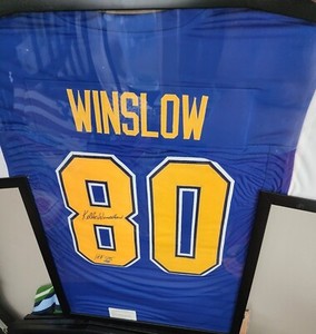 Kellen Winslow Sr. HOF 95 Autographed San Diego Chargers Jersey (LEAF Certified)