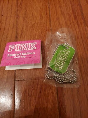 Victoria s Secret VSPINK Limited Edition Dog Tag Necklace - Green - Pendant