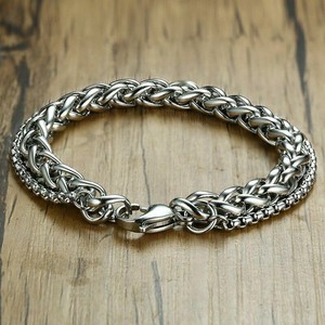Stainless-Men-039-s-Wristband-Bangle-Link-Bracelet-Chain-Steel-Silver-Keel-Jewelry
