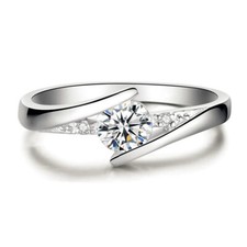 1 Karat Rund Diamant Verlobungsring Solitär ...