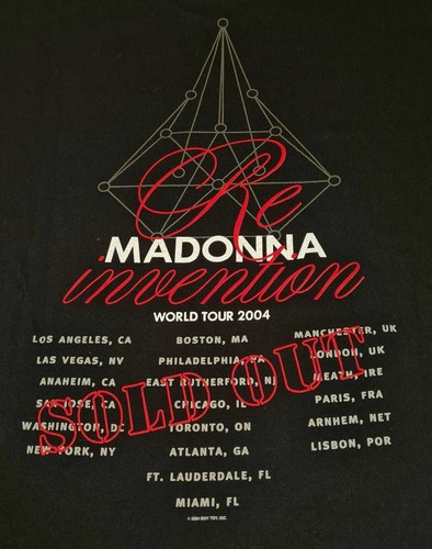 Madonna - Reinvention World Tour SOLD OUT - 2004 T-shirt Size M RARE - Picture 4 of 6