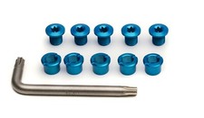 Vuelta TORX Alloy Chainring Bolt Set 8mm Double Blue