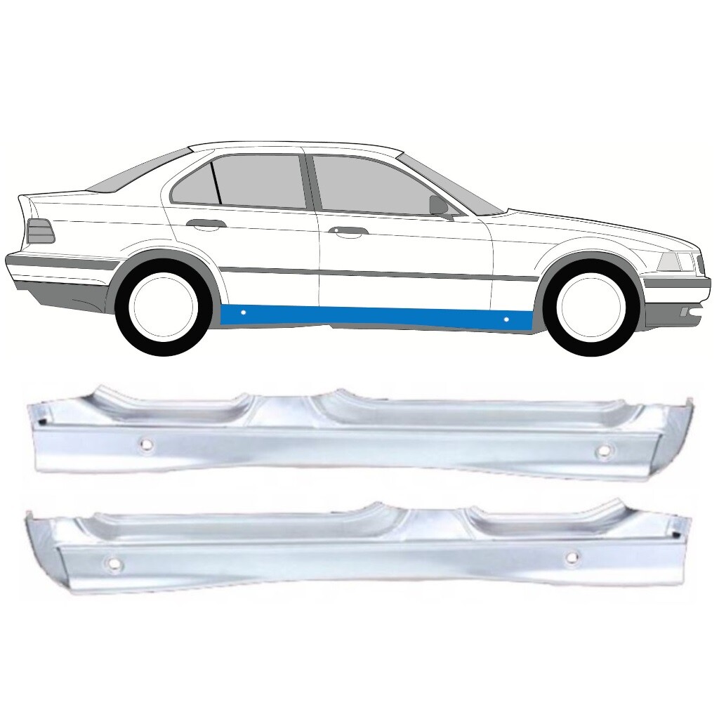 BMW 3 E36 1990-2000 SALOON ESTATE FULL SILL REPAIR PANEL ROCKER PANEL / PAIR