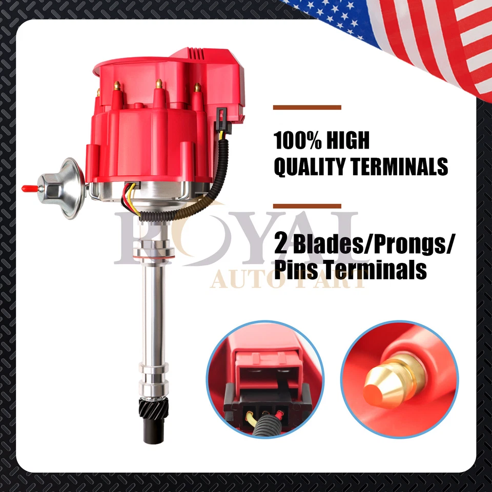 Distributor + Wire + Pigtail set for SBC Chevy C10 302 350 400 454 7500RPM HEI Foto 2 de 4