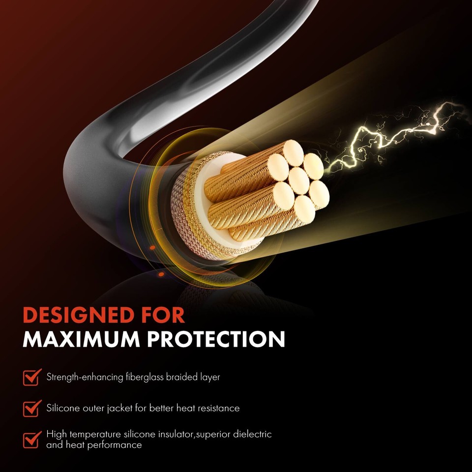 6x Spark Plug Wire Sets for Honda Accord 1986 19871989 Prelude 1983