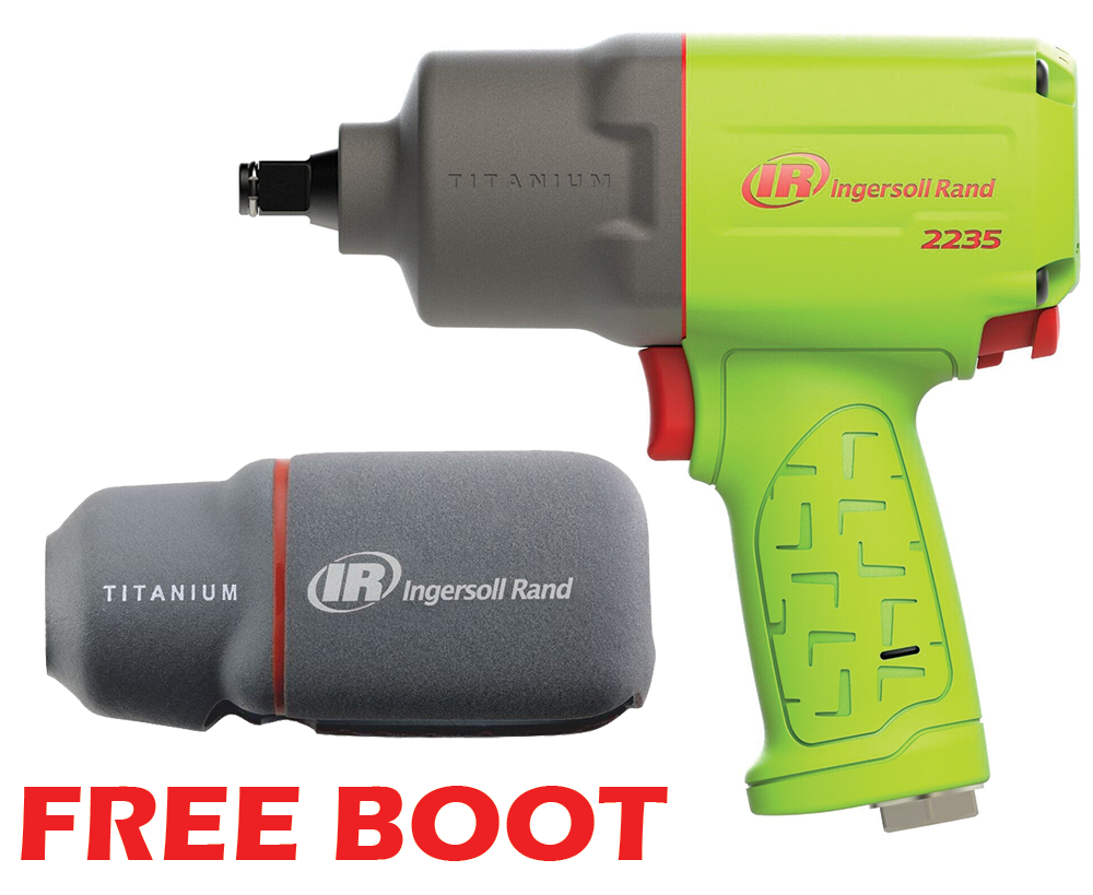 Ingersoll Rand 2235TiMAXG HiViz Green 1/2" Air Impact Wrench w/ FREE