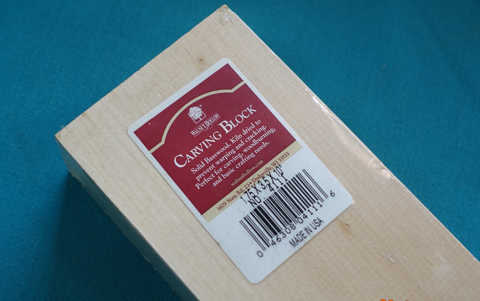 Walnut Hollow No. 4111 Basswood Carving Block-1.75"x 3.5"x 10"