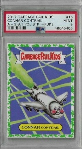 Connar Contrail #1B Puke PSA 10 Garbage Pail Kids card front