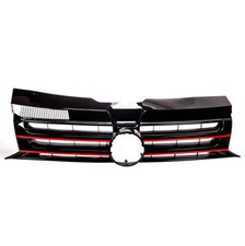 Calandre noir brillant et rouge pour VW T5 transporter multivan phase 2 de 10/20