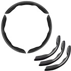3pcs Carbon Fiber Car Steering Wheel Booster Cover Non-Slip Accessories For BMW
