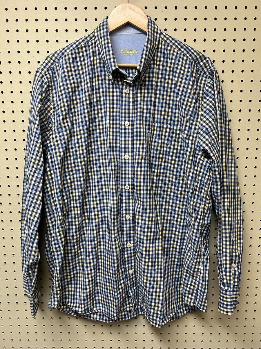 【Barbour】L/S BIG Check Shirts with Patch Barbour Mens EU L US M Multicolor Long Sleeve Shepherds