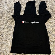 Black Champion Hoodie Youth Lg