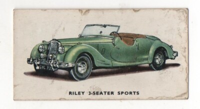 Kellogg's Corn Flakes Trading Cards - Motor Cars, 1949 - #10, Riley 3-Sitzer