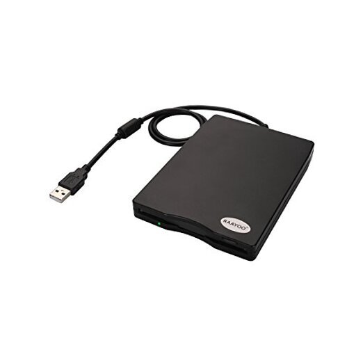 USB Floppy Disk Reader Drive, 3.5” External Portable 1.44 MB FDD Black-image