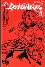 Team DARKSTALKERS 1 Udon Capcom 2024 Red Sketch Cover Comic Original DCastr Art