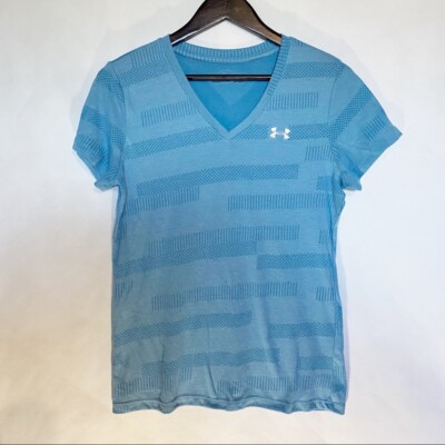 Under Armour Women's Velocity Jacquaerd V-Neck Short sleeve Active Tee- Size M