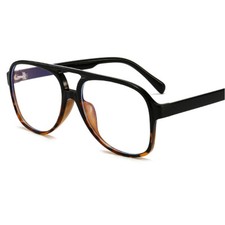 Pilot Full Rim Eyeglass Frames Clear Lens Oversized Glasses Concise Eyewear