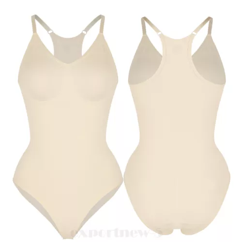 Women Seamless Racerback Body Shaper Tummy Control Slimming Shapewear Bodysuit - Picture 17 of 21