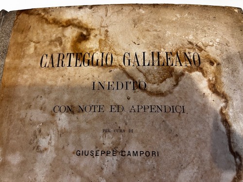 Carteggio Galileiano inedito Giuseppe Campori Modena 1881 - Picture 3 of 14