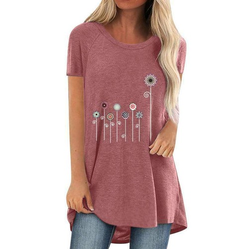 Womens Ladies Casual Tunic Long Tops Autumn Tee T-Shirts Blouse Loose Plus Size. - Bild 35 von 51