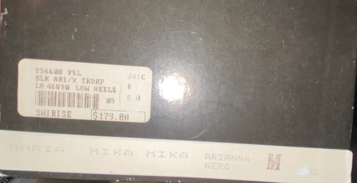 yves saint laurent Maria YSL Cinturino Nero Depute scarpe donna $179