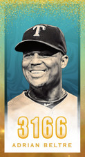 Adrian Beltre 3000 Hit Club Series Original Tobacco Size ACEO Art Card