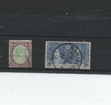 CEYLON. SMALL LOT OF 2 SCARCER ITEMS. SEE SCAN. FREE POST.