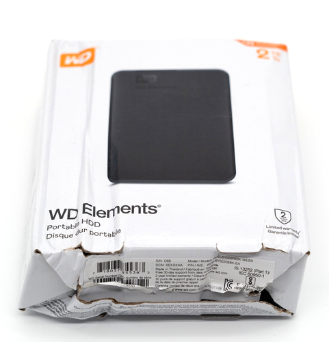 Western Digital RWDBUZG0020BBK-WESN Elements 2TB Portable Drive Distressed Box - Afbeelding 8 van 8