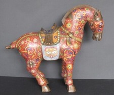 Majestueux Cheval en Bronze cloisonné, Chine
