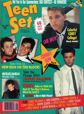 Teen Set Magazine August 1989 New Kids Block Kirk Cameron Johnny Depp Corey Haim