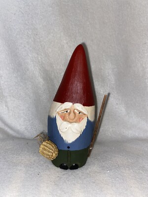 Handcrafted Christmas Santa Gnome with Basket Figure Classic Designs